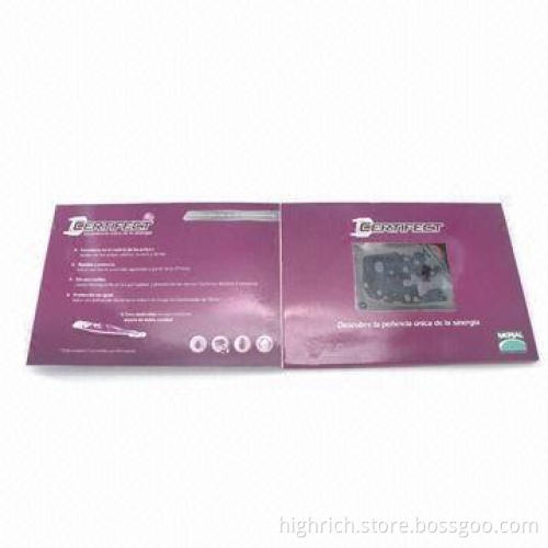 3.5-inch LCD Video Greeting Card with 128MB to 2GB Memory Capacity, Measures 178 x 127 x 6mm